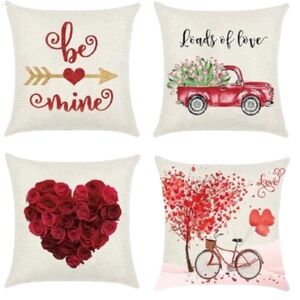 Valentines Pillow Covers Red Love Heart for Valentine’s Day